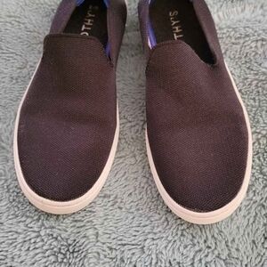 Rothy's Blue and Black Flats Comfortable Slip-On Loafers